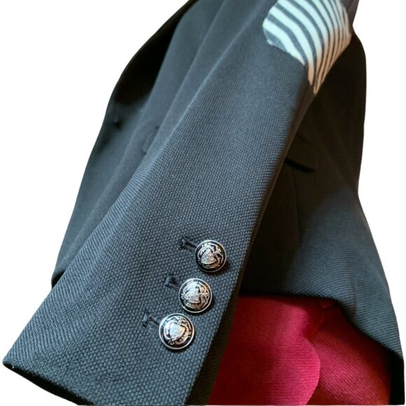 LOVE TREE - Black Blazer with Black & White Elbow Patch - large - Picture 8 of 11